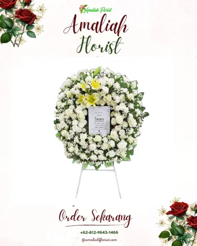 Krans Bunga Duka Cita di Kepunduhan